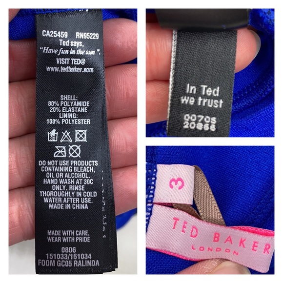 TED BAKER LONDON Triangle Cutout OnePiece Swimsuit - Picture 10 of 13